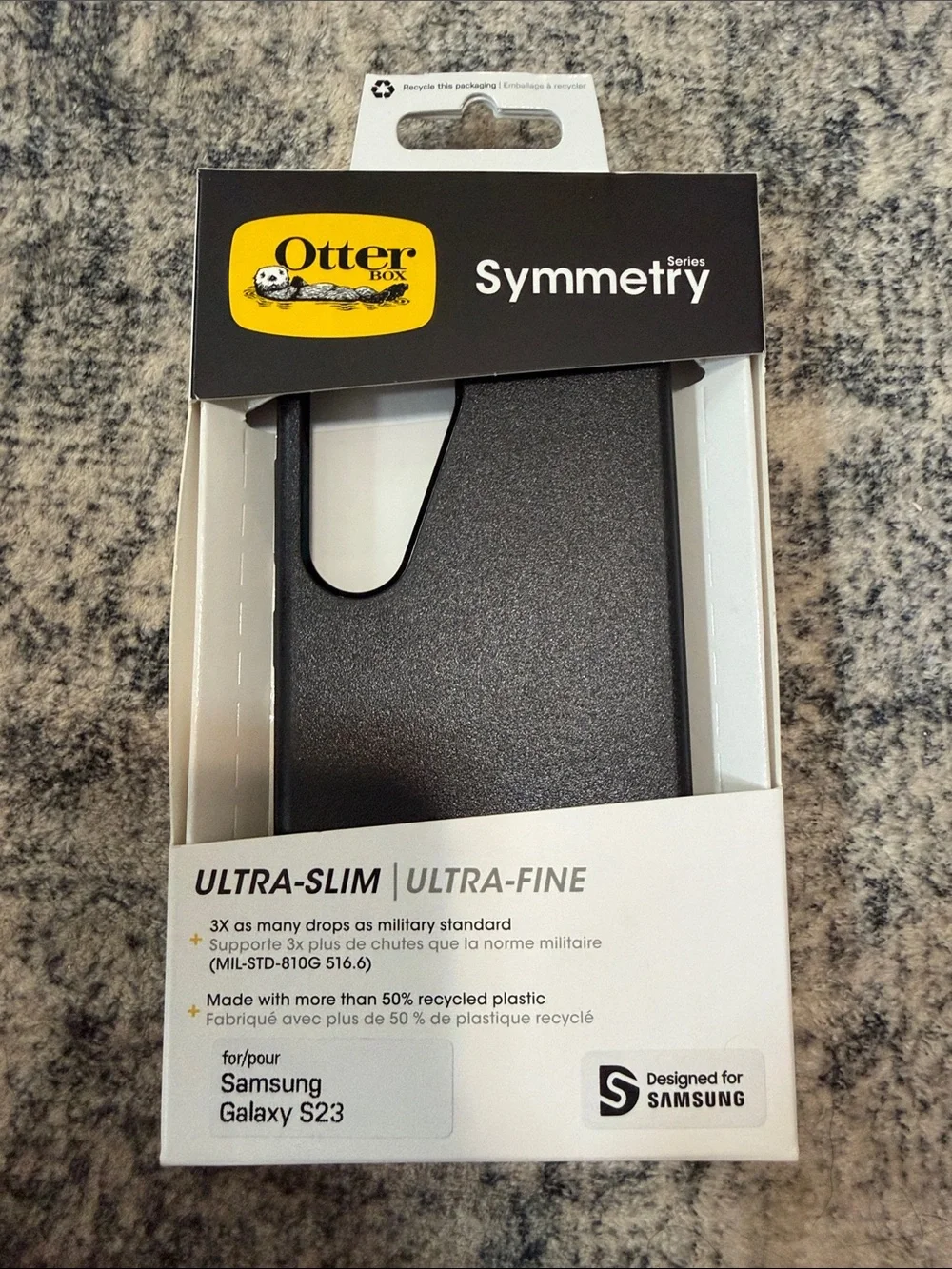 OtterBox Symmetry Series Ultra-Slim Case for Samsung Galaxy S23 - Black